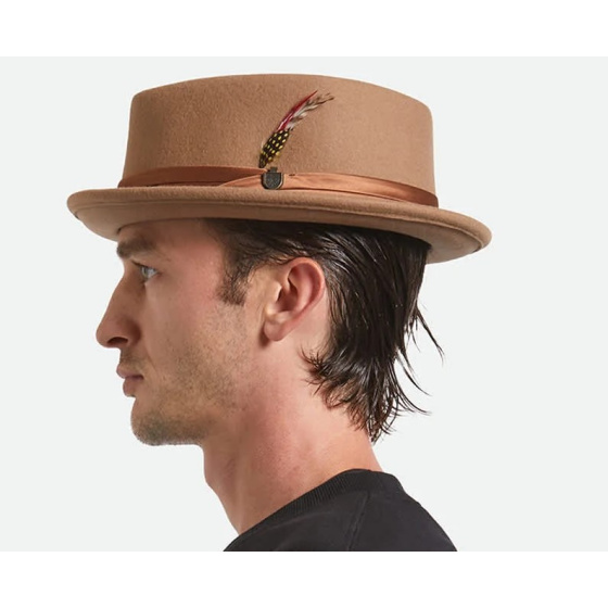 Porkpie Stout Tan Hat - Brixton