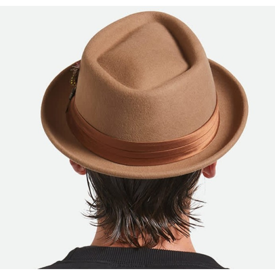 Porkpie Stout Tan Hat - Brixton