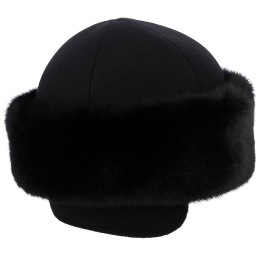 Toque Marmotte Polaire & Fausse Fourrure Noir - Traclet