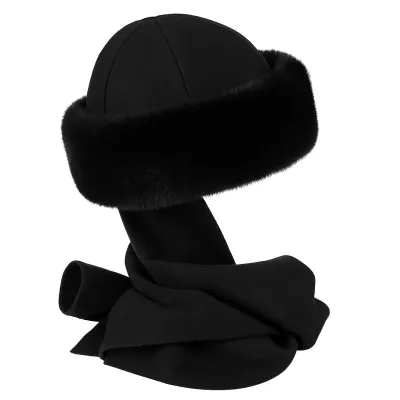 Nikri Toque with Faux Fur Scarf - Traclet  Reference: 22498| Chapellerie Traclet
