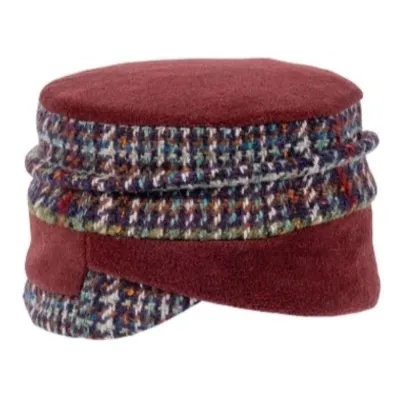 Ewen Beanie Burgundy & Aubergine - Traclet Reference: 22499| Chapellerie Traclet