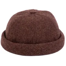 Brown Wool Docker Beanie Cooper - Traclet Reference: 22501| Chapellerie Traclet