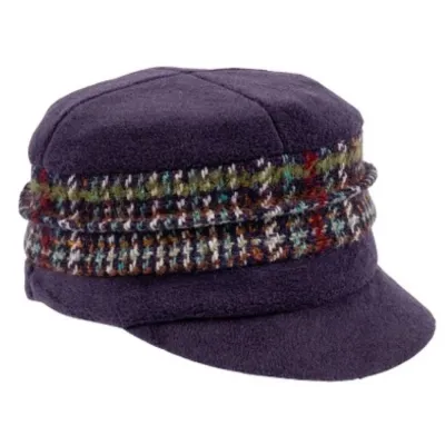 Ebony Fleece Purple Newsboy Cap - Traclet Reference: 22507| Traclet Hat Shop