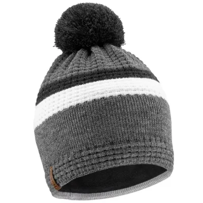 Pom-pom Beanie Yael Anthracite Grey - LeDrapo Chapellerie Traclet ref 22519 chapellerie traclet