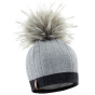 Celestial Gray Fur Pompom Beanie - LeDrapo