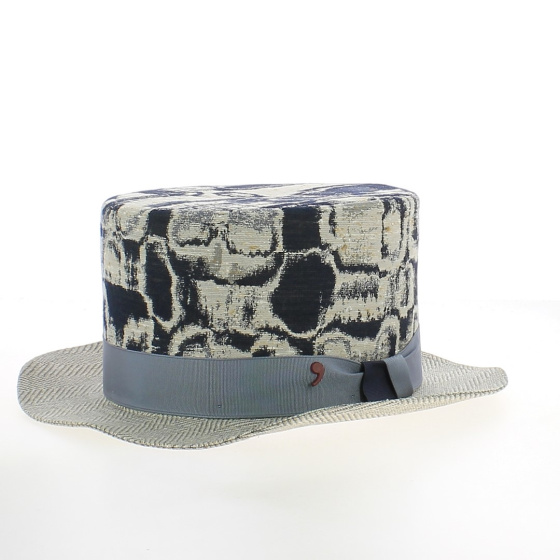 Haut de forme motifs bleu - Alfonso d'este