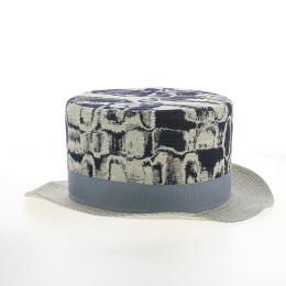 Blue patterned top hat CILINDRO - Alfonso d'este