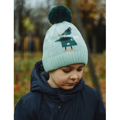 Children's Pompom Beanie Nino - Le Drap Reference: 22534 | Chapellerie Traclet
