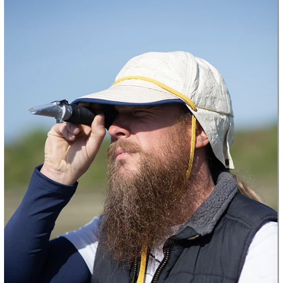 Casquette Protège-Nuque Anti-Uv Loïck Beige & Bleu Marine- Soway