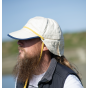 UV Protection Neck Cap by Loïck PEYRON Beige & Navy Blue - Soway