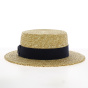 Canotier Paille Naturelle Ruban noir - Stetson