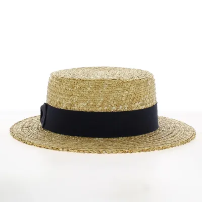 Canotier Paille Naturelle Ruban noir - Stetson - Reference : 22543 | Chapellerie Traclet