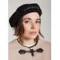 Larrun Gold Embroidery Black Beret - Heritage by Laulhère