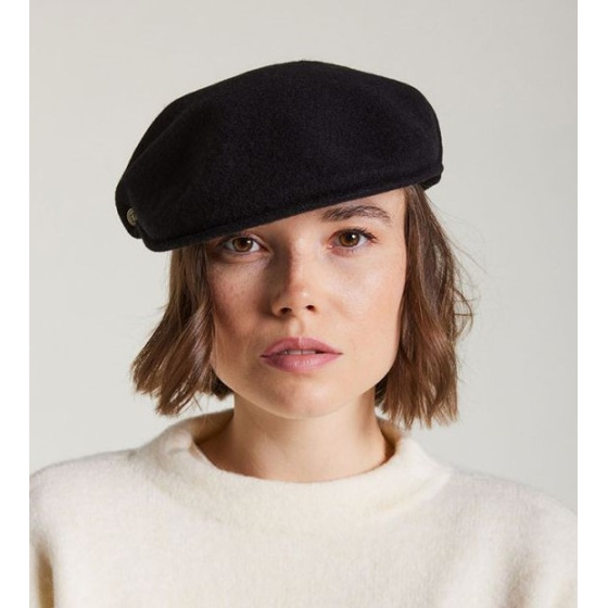 Black Jurancon Cap Beret - Heritage by Laulhere