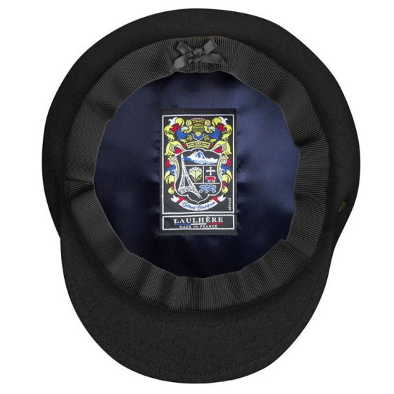 Black Jurancon Cap Beret - Heritage by Laulhere