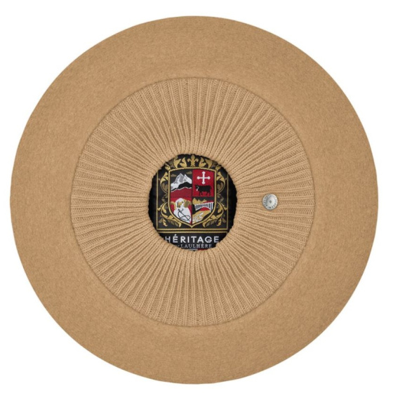 Sand Louvre Beret - Heritage by Laulhère