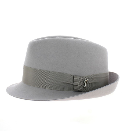 Gray Rabbit Felt Trilby Hat - Fléchet