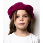 Béret Enfant Petit Basque Aubergine - Héritage par Laulhère