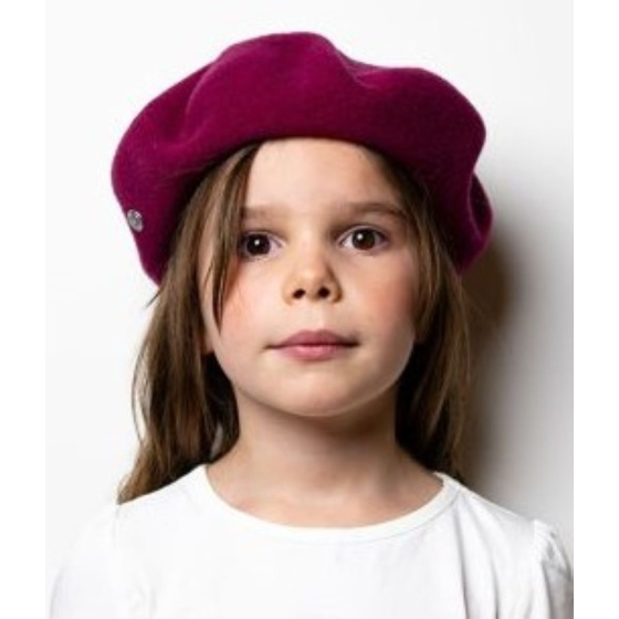 Children's Petit Basque Beret Aubergine - Heritage by Laulhère