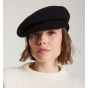 Ainhoa Black Virgin Wool Cap - Laulhère