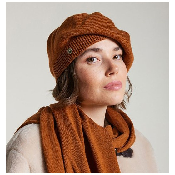 Urbasa Virgin Wool Beanie & Beret Cognac - Heritage by Laulhère