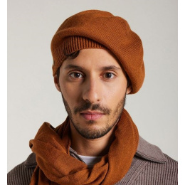 Bonnet Urbasa Laine Vierge Cognac - Héritage par Laulhère