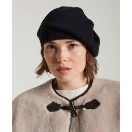 Beanie & Beret Urbasa Virgin Wool Black - Heritage by Laulhère