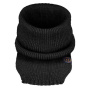 Snood - Argia Black Wool Neck Warmer - Heritage by Laulhère
