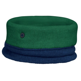 Two-tone Otxoa Green & Blue Wool Neck Warmer - Heritage by Laulhère