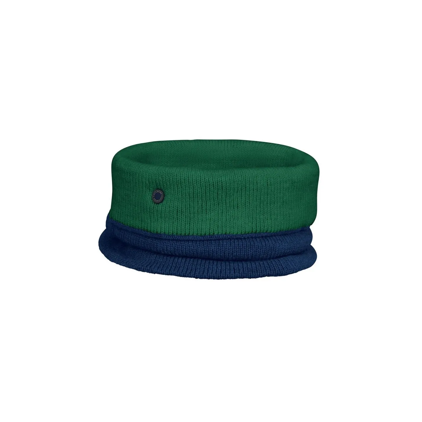 Two-tone Otxoa Green & Blue Wool Neck Warmer - Heritage by Laulhère Reference: 22591 | Chapellerie Traclet