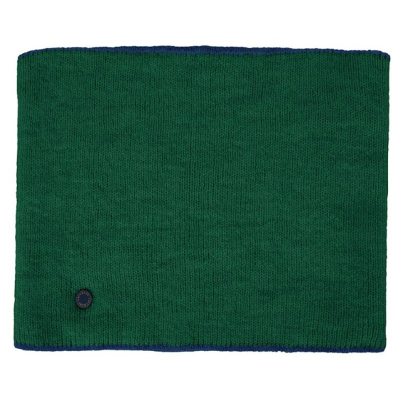 Two-tone Otxoa Green & Blue Wool Neck Warmer - Heritage by Laulhère