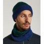 Mendia Two-Tone Wool Beanie Green & Blue - Laulhère