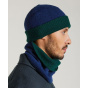 Bonnet Mendia Bicolore Laine Vert & Bleu - Laulhère