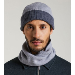 Bonnet Mendia Bicolore Laine Gris - Laulhère