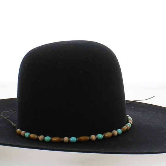 Garniture à Chapeau Perles bleu/marron/beige