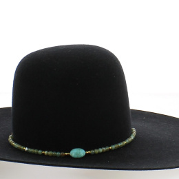 Garniture à Chapeau Perles vert/or/olive bleu- Traclet