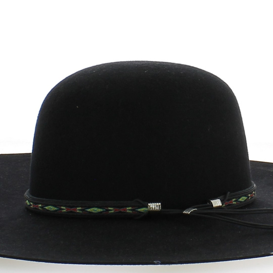 Garniture à Chapeau amovible en cuir brodé  (motif : losange) - Traclet