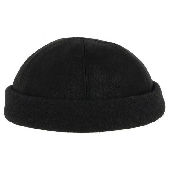 Docker Cap Ostrava Black Leather - Göttmann Docker Cap Ostrava Black Leather - Göttmann
