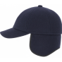 Navy Wool Jockey Ear Flap Cap - Göttmann