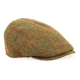 Harris Tweed rusty brown flat cap - Flechet