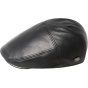 Reffell Black Leather Flat Cap - Bailey