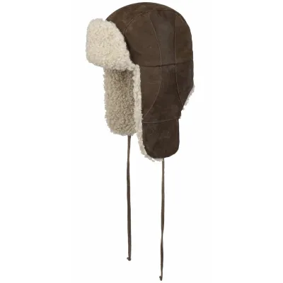 Winterfall Cognac Leather Ushanka - Stetson Reference: 22627| Chapellerie Traclet