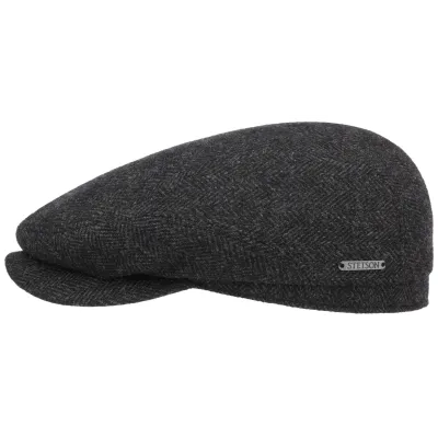 Casquette Belfast Herringbone Laine Grise - Stetson Reference : 22628 | Chapellerie Traclet