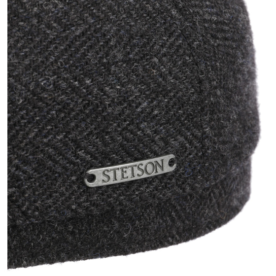 Belfast Herringbone Grey Wool Cap - Stetson