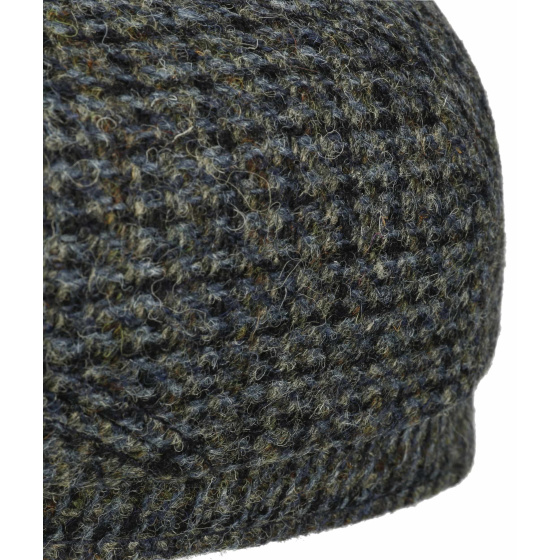 Casquette Plate Harris Tweed Laine Vierge Grise - Stetson