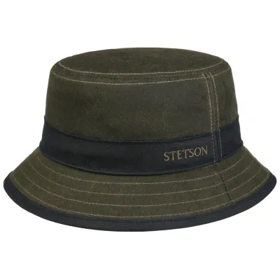 Bob Dudley Waxed Coton Ciré Marron - Stetson