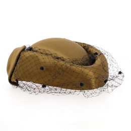 Prestige evening hat (tambourine in 4 colors pink/yellow/beige/brown) - TRACLET