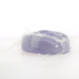 Purple Straw Tambourine with its white veil - Traclet