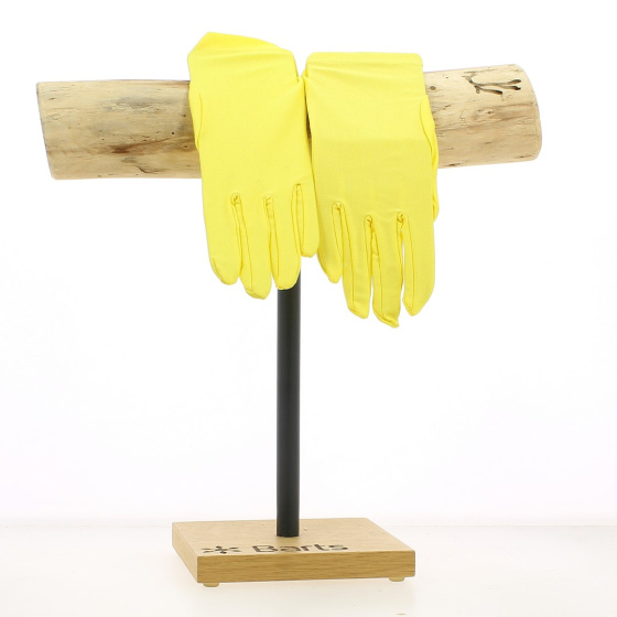 Gants en lycra brillant - Chapellerie Traclet - France jaune