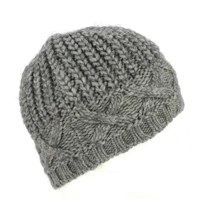 Bonnet LAINE gris torsade - Chapellerie TRACLET